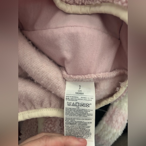 Old Navy Plush Pink Quarter-Zip Sherpa - Picture 3 of 5